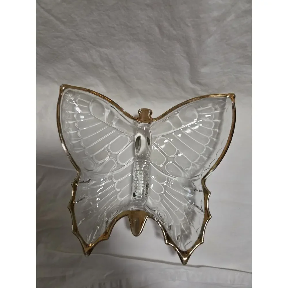 Vintage Collectible Jeannette Glass Gold Trim 8